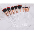 10pcs Diamond Makeup Brushes Set Crystal Brush Powder Blush Foundation Eyeshadow Brush Unicorn Make Up Kits Blending Brush