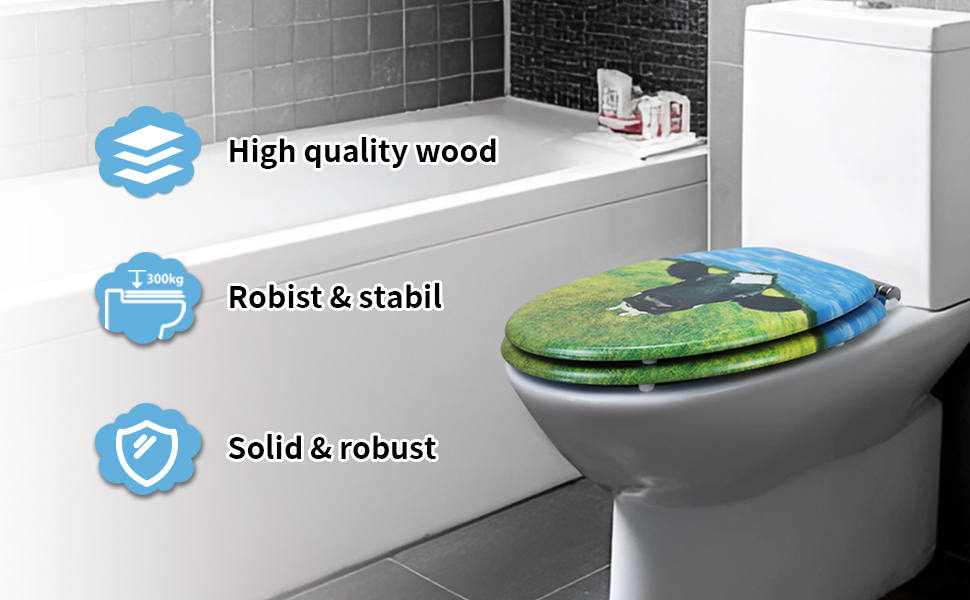 Cow wooden toilet seat (8)