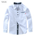 Hot Sale Children Shirts European and American Style Cotton 100% Solid Kids Shirts Clothing For 4-12 Years Wear