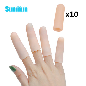 10Pcs Silicone Gel Finger Tubes Protection Fingers Feet Pain Relief Hand Finger Corn Blister Protect Health Care Tool D0280