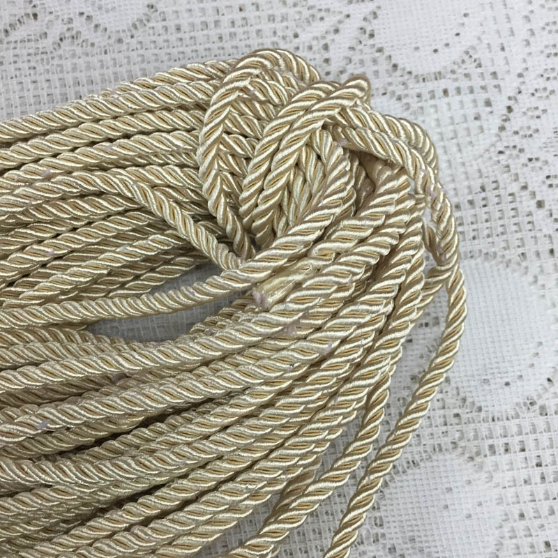 5mm 5 meters 3 Shares Twisted Cotton Nylon Cords Colorful DIY Craft Braided Decoration Rope Drawstring Belt Accessories JK2020