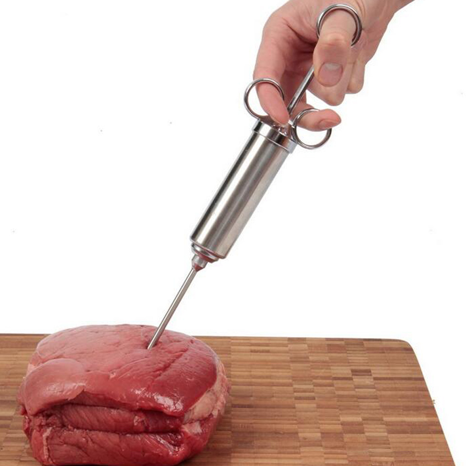 BBQ steak meat poultry seasoning marinade injector syringe