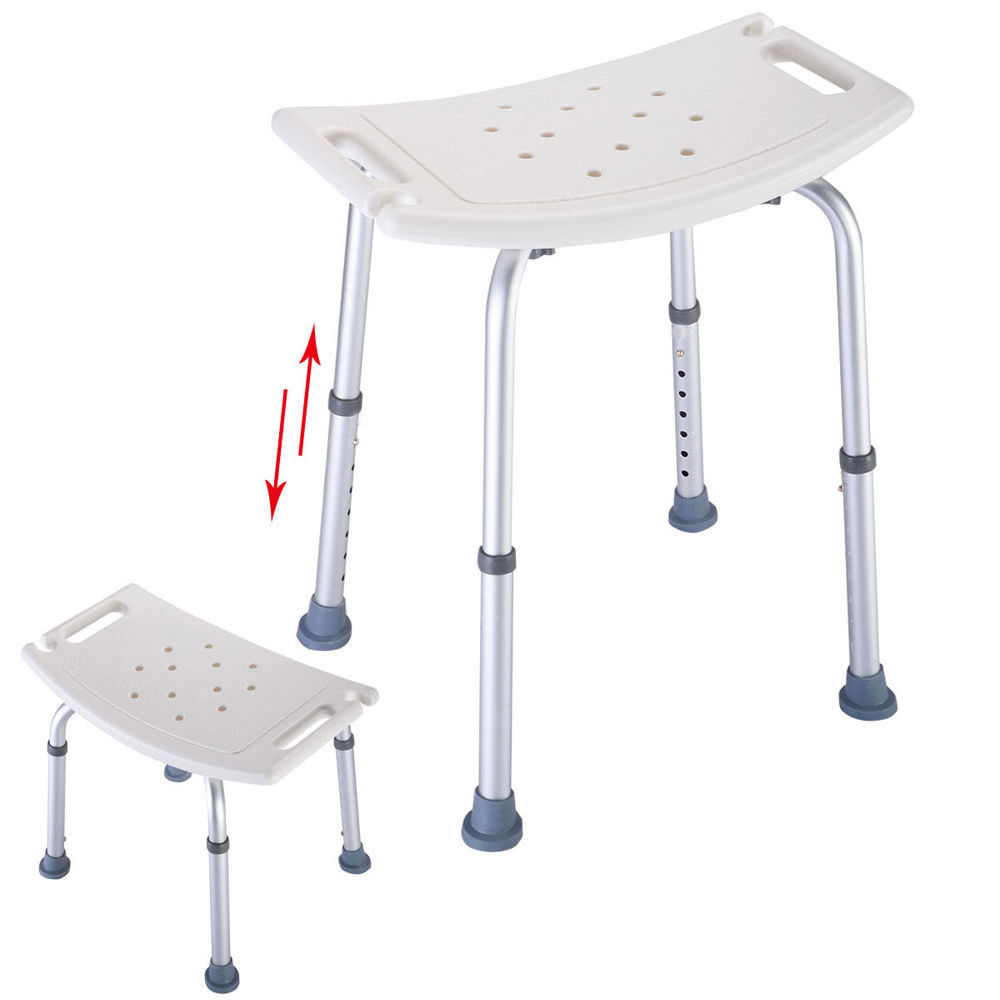 Aid Seat Bathroom and shower chair Without Back Chair Height Adjustable Non Slip Toilet Seat Disabled Home Adult Elderly Kids