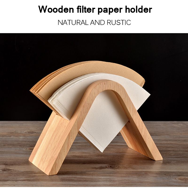 Hand Drip Coffee Filter Paper Holder Storage Rack Coffee Filter Container Dispenser V60 Display Stand For Cafe Office Home Maker