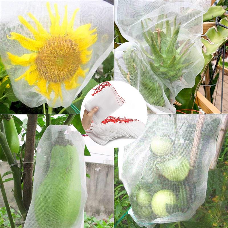 Protection Bags For Fruit Vegetable Grapes Mesh Bag Against Insect For Grape Fig Flower Seed Vegetable Protection Pest Control