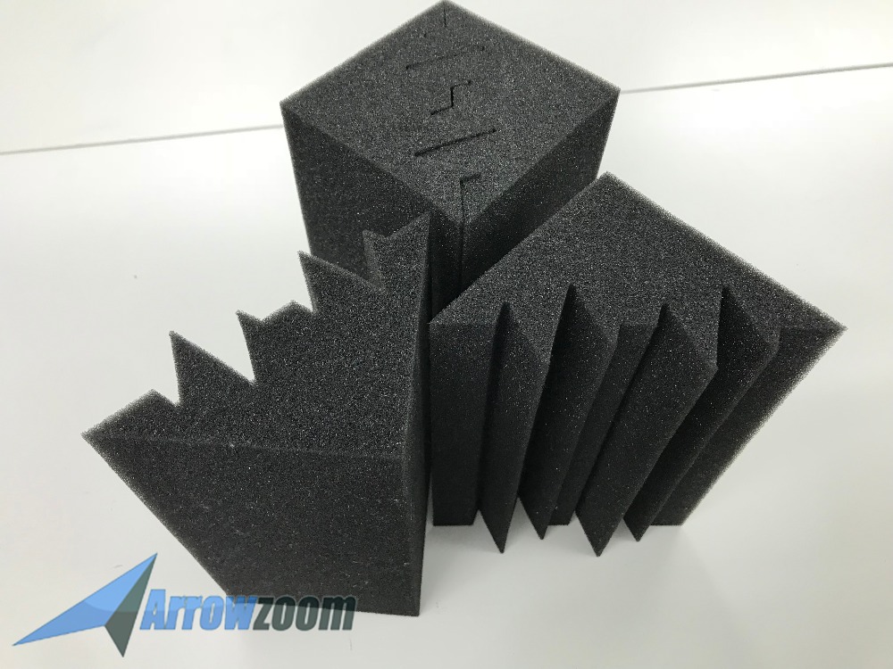 Arrowzoom 4.7" x 4.7" x 9.4" Mini Corner Bass Traps Studio Foam Panel Sound Absorbing Acoustic Treatment