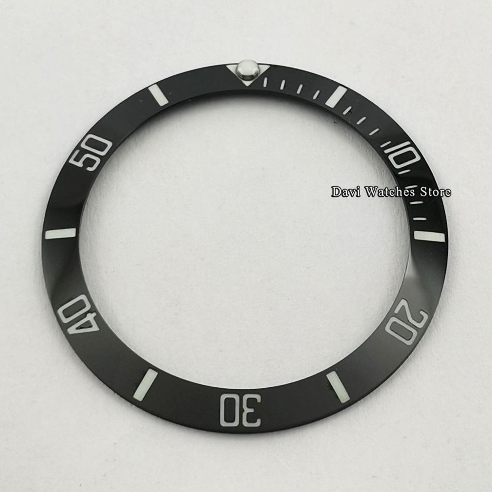 38mm Super Luminous Watch Bezel Insert Black Green Ceramic Bezel Ring Insert Watch Parts Fits For 40mm Watches