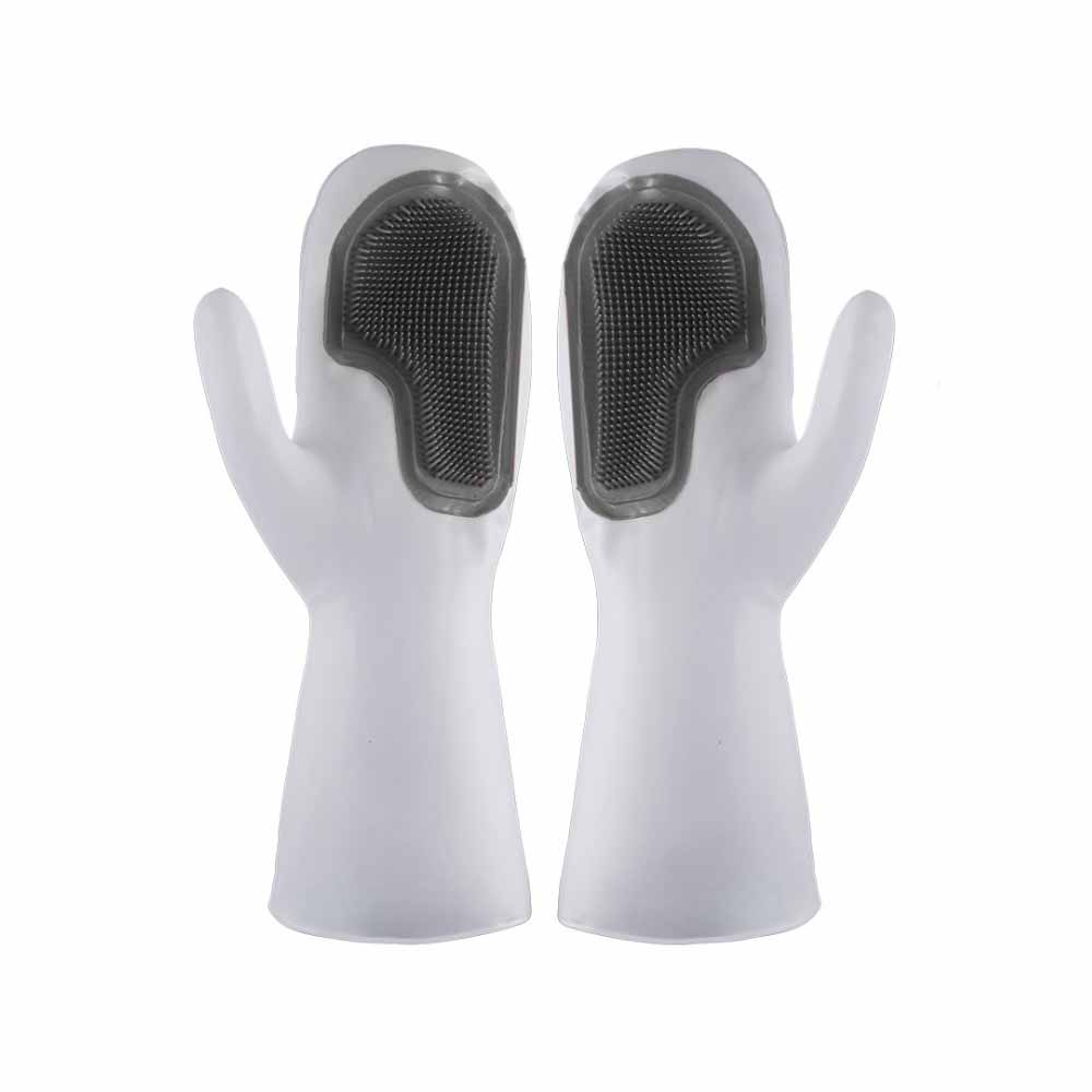 Household Dishwashing Gloves Winter Durable Silicone Anti-Scalding Gloves