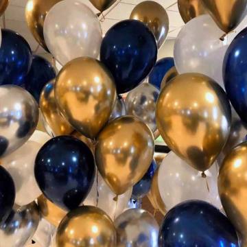 15pcs 10inch Gold Black Latex Balloon Marble Metallic Balloon Chrome Balloons Wedding Birthday Party Decor Baby Shower Supplies