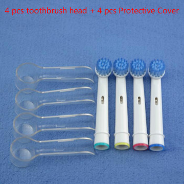 4pcs Electric Toothbrush Heads Brush Heads Replacement for Oral Hygiene B Sensitive EBS-17A For Family Health Use