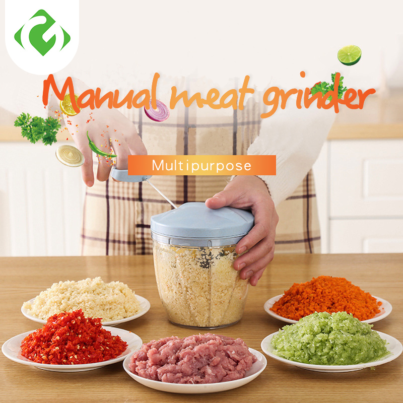 1Pc Multipurpose Manual Meat Grinder Food Processors Food Chopper Mincer Mixer Blender To Chop Meat Fruit Vegetable Nuts Juicers