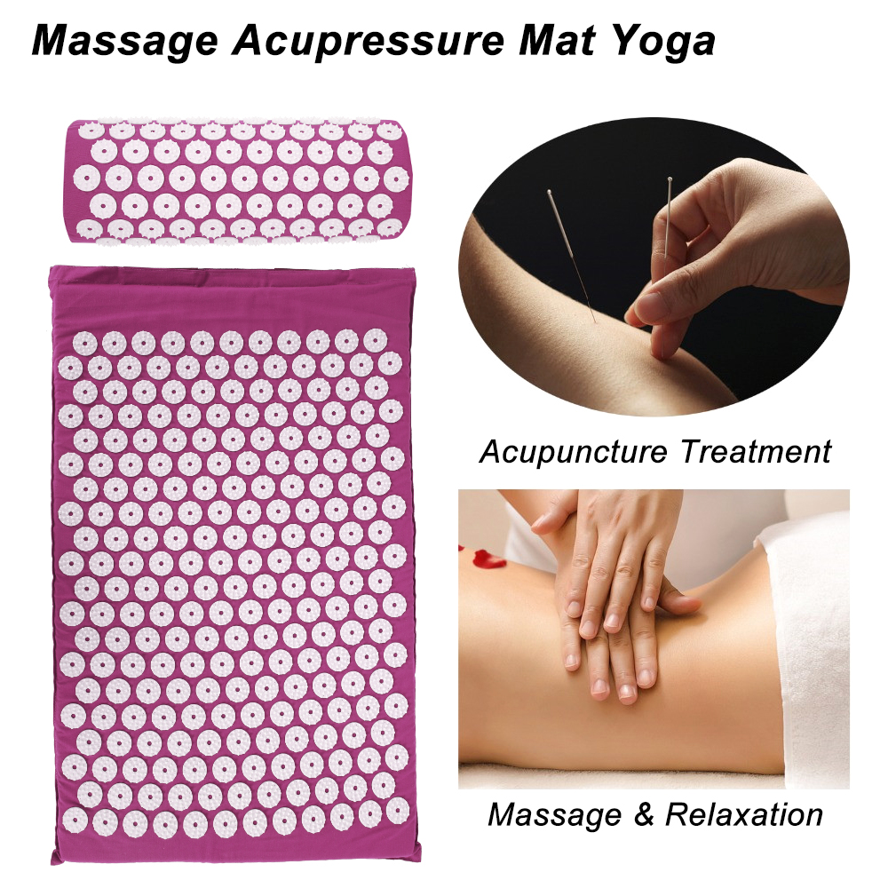 Massager Cushion Massage Yoga Mat Acupressure Relieve Stress Back Body Pain Spike Mat Acupuncture Massage Yoga Belt Mat Pillow