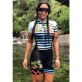 Women's Triathlon Short Sleeve Cycling Jersey Sets Skinsuit Maillot Ropa Ciclismo Bicycle Jersey Bike Clothes Jumpsuit