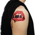 Waterproof Temporary Horror Scary Bloody Scar Skeleton Mouth Bleeding Tattoo Sticker For Body Art Makeup Halloween Party Supply