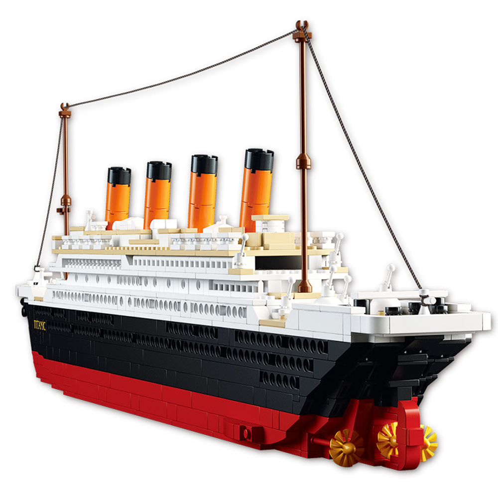 Sluban New 1021PCS B0577 Building Blocks Cruise RMS Titanic Ship Boat 3D Model Educational Gift Toys For Children