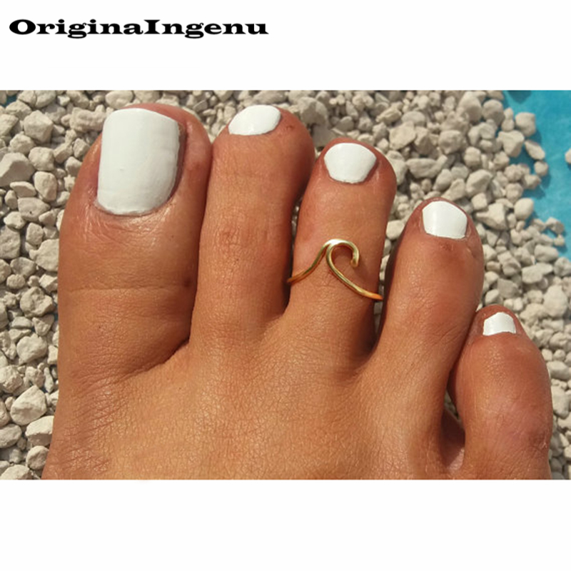 925 Silver Toe Ring Gold Filled Jewelry Handmade Adjustable Toe Ring 15mm Hoop Rings Jewelry For Women Boho Foot Jewelry