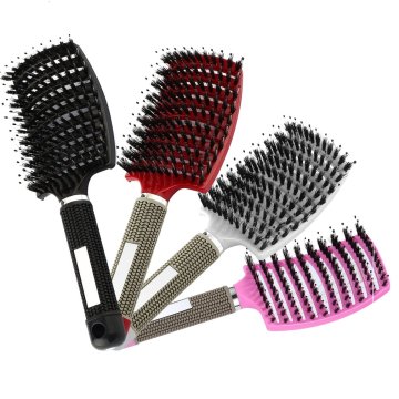 4 colors Women Hair Massage Comb Bristle & Nylon Hairbrush Wet Curly Detangle Hair Brush for Salon Hairdressing Styling Tools