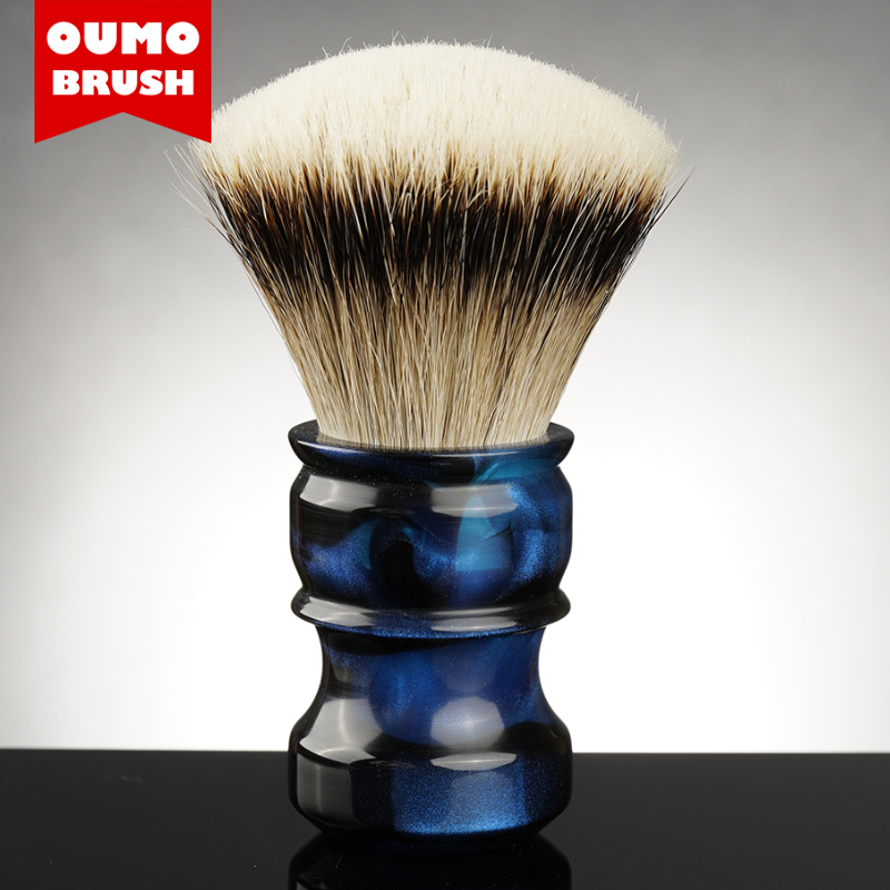 OUMO BRUSH- OUMO DEEP SEA CHUBBY shaving brush with Manchuria SILK WT HOOK BOAR 10 different knots to choose