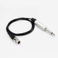 Guitar bass instrument cable wire cord for akg 3pin mini xlr to 6.35mm pocket pack transmitter wireless microphone system