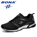 BONA 2019 New Sneaker Lace-up Men Running Shoes Sports Breathable Men's Walking Shoes Athletic Erkek Spor Ayakkabi Comfortable