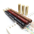 Luxury Writing Gifts Wooden+Metal Ballpoint Pen 0.5MM Blue & Black ink For Office School Stationery Supplies Writing Ball pen