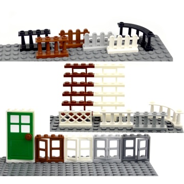 Building Blocks Accessories door windows City House Fence Stairs Ladder MOC Parts Bricks Toy for kid Compatible All Brands