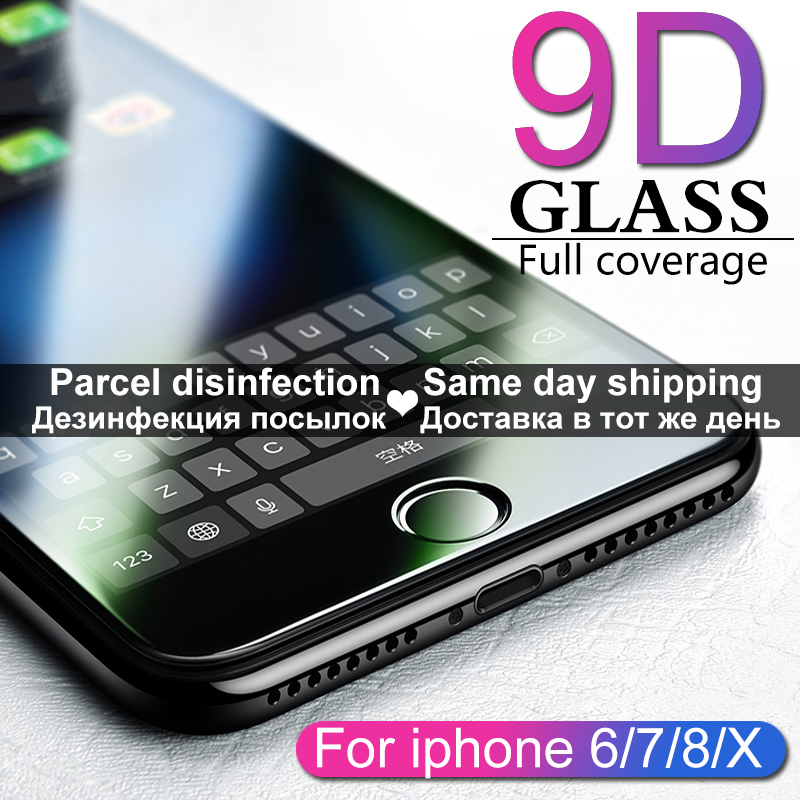 9D Protective Glass for IPhone 6 6S 7 8 plus X XS 12 mini 11 pro MAX glass on Iphone 7 8 XR XS X 11 12 Pro MAX screen protector