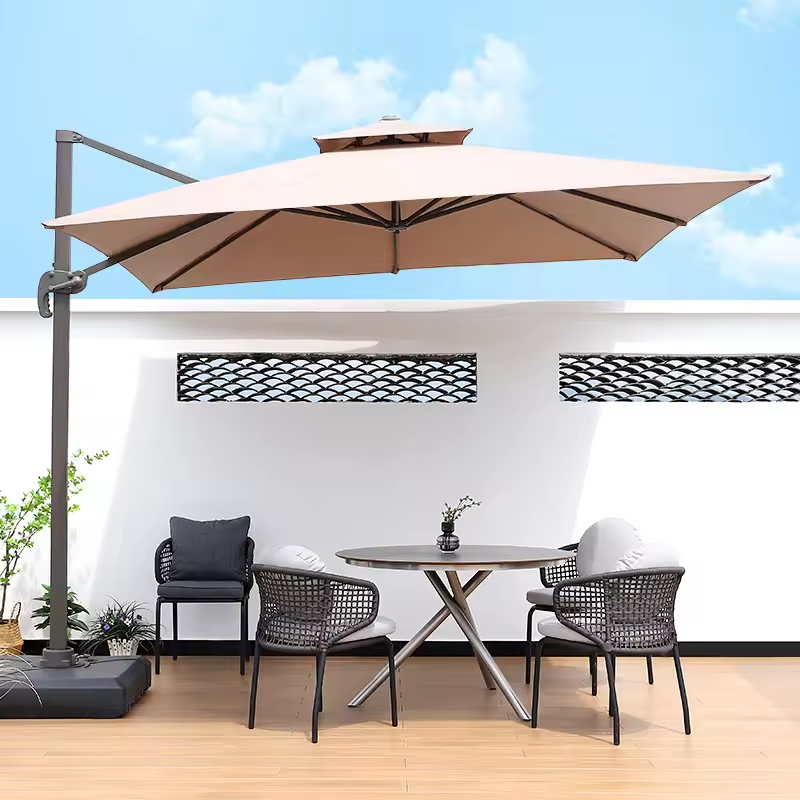 Custom Print Logo Portable Luxury Boho Canvas Fringed Windproof Outdoor Patio Parasols Sun Wooden Beach Umbrellas With Tassels