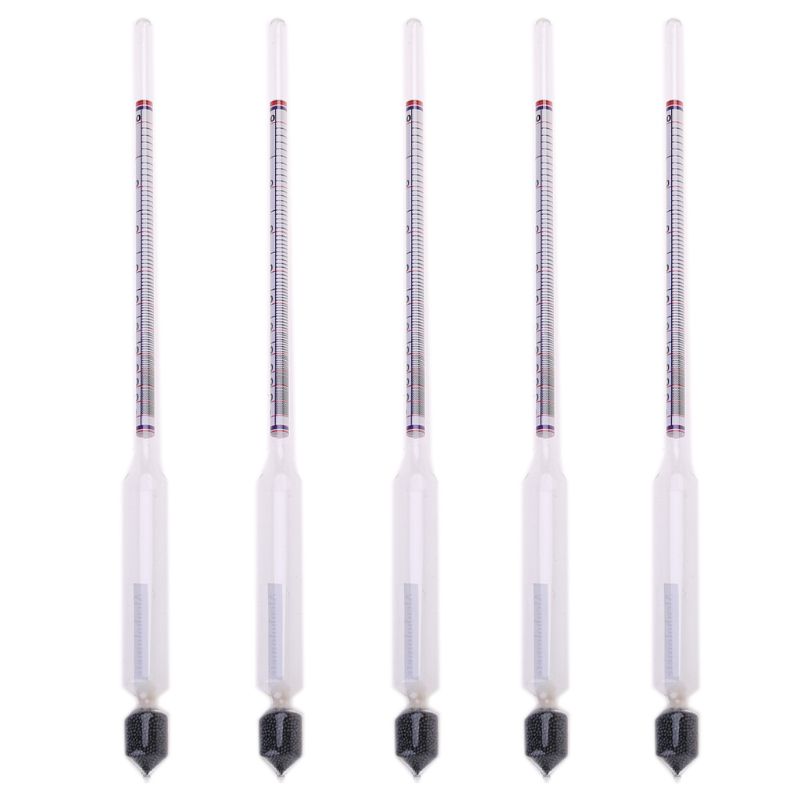 5 Pcs Hydrometer Tester Vintage Tools Alcoholmeter Alcohol Meter Wine Concentration Meter 0-100 hydrometer alcohol Tools R9JF