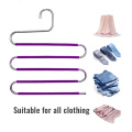 5 Layers Pants Storage Rack Cloth Holder Stainless Steel S Shape Multilayer Storage Cloth Hanger MultiFunctional Clothes Hangers
