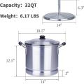 32Quart Silver Aluminum Tamale Steamer Pot