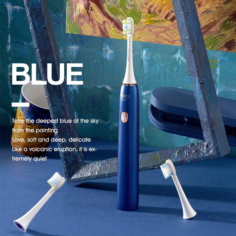 SOOCAS X3U Sonic Electric Toothbrush Adult USB Rechargeable IPX7 Waterproof Ultrasonic Tooth Brush Travel Box Van Gogh