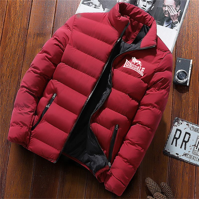 Winter Coat Men 2020 New Fashion Men Parka Coat LONSDALE Printed Coat Men's Solid Thick Jacket And Coat Men Winter Coat M-4XL