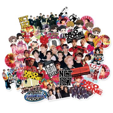 62PCS/Set Kpop NCT127 Adhesive Photo Sticker For Luggage Laptop Notebook Mobile DIY Stationery Stickers For Fans