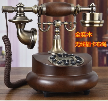 GSM cordless solid wood phone ,fixed wireless telephone/antique fashion household rustic vintage telephone/Caller ID Hands-free/