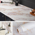 Kitchen Desktop Waterproof Marble Self Adhesive Wallpaper Vinyl Dining Table Stickers Study Bookcase Contact Paper Room Decor