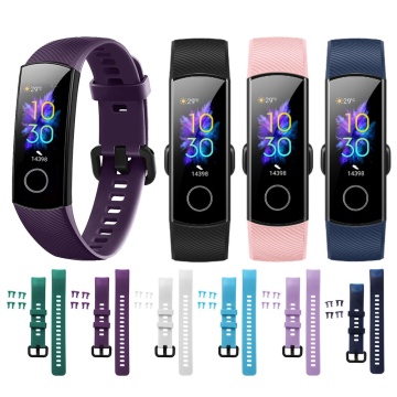 1PC 2020 Colorful Silicone Wristbands Watch Band Replacement Strap Smart Watch Bracelet Strap For Honor Band 5 4