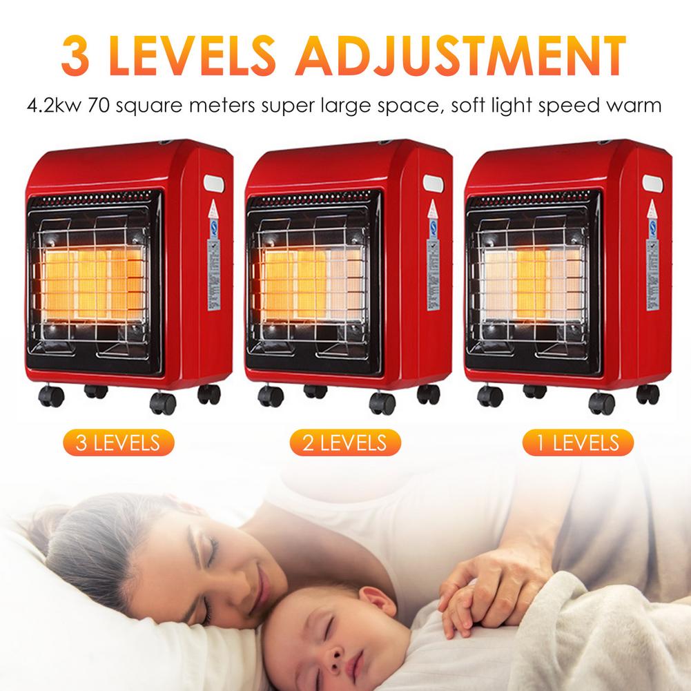 4.2KW Winter Portable Gas Infrared Heater Camping Gas Heater Infrared Heating Gas Heater For Home Indoor Outdoor Camping Fishing