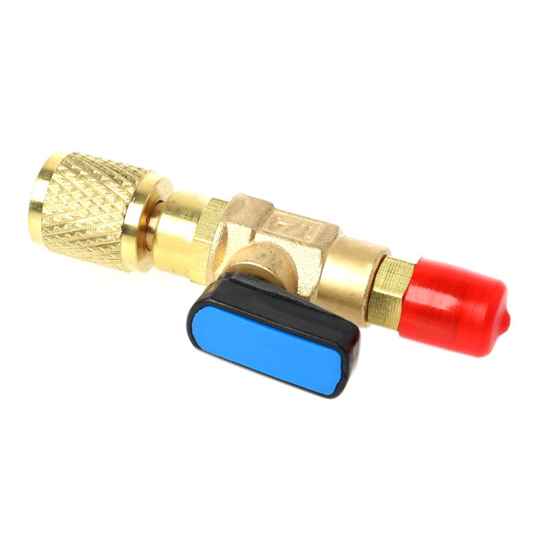 1/4\" Male to 1/4\" Female SAE Straight Ball Valve AC Charging For R22 Refrigerant Wholesale Dropshipping