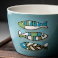 Ceramics Coffee Cup Tuba Breakfast Oats Milk Cup Big Capacity Big Mouth Mug Lovely Cartoon Cappuccino Art Coffee Mug