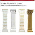 40cm/15.75in GRC GRG ABS 4-Slots &Plain Bodies Simple Design Classic Baroque Square Concrete Gypsum Roman Pillar/ Column Mould