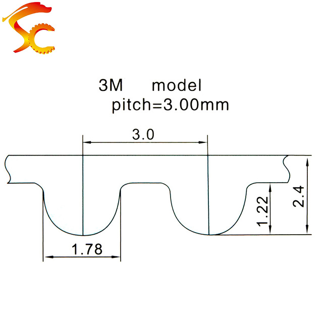 Timing belt PU HTD 3M 6mm 10mm 15mm PU with Steel Core timing belt HTD 3M Belt whit Color HTD3M open timing Belt 6\10\15mm Width