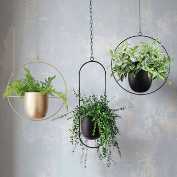 Metal Plant Hanger Chain Hanging Basket Flower Pot Plant Holder for Garden Balcony Dropshipping