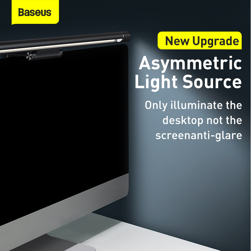 Baseus Computer Screen Light LED Bar Desk Lamp PC Monitor Bar Hanging Table Lamp Office Reading Stepless Dimming USB Night Light
