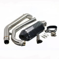 Full Slip On Motorcycle Exhaust Muffler With Ak Middle Link Pipe Fried Street With Moveable DB Killer For Honda CB190R CBF190R