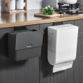 1Pc Wall-mounted Detachable Kitchen Trash Can Cabinet Door Hanging Paper Tissue Holder Home Supplies