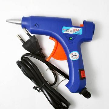 NEW 100-220V High Temp Heater Melt Hot Glue Gun 20W Repair Tool Heat Gun Blue Mini Gun With Trigger US/EU Plug