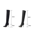 2021 Sexy High heels over the knee boots women thigh high boots Ladies Autumn winter Long boots shoes woman Black Red