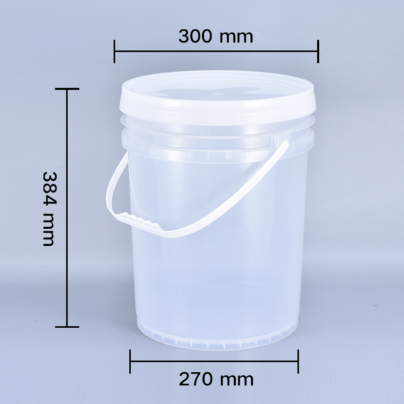 20L PP food grade plastic bucket 5 gallon Thicken container for oil paint lubricating grease packing barrel with lid and handle