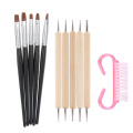 DIY Design Nail Art Dotting Tools Rhinestone Picker Painting Nail Art Pen Gel Brush Set Dust Brush Acrylic Manicure Accesories